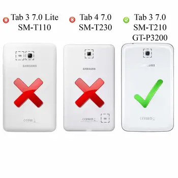 360 Rotujúce PU Kožené puzdro pre Samsung Galaxy Tab 3 7.0 Kryt Tab 3 7.0' SM-T210 T210 T211 P3200 Flip Piesku Držiteľ Funda Capa