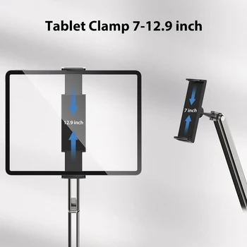 KUXIU Dlhé Rameno Tablet na Telefón Držiak na 7-12.9 palcový Zdvíhateľnej Šírka Hliníkové Stolový Stojan Pre iPad /Tablet Samsung/E-reader