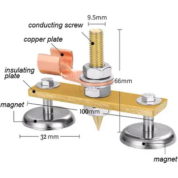 Zváranie Magnet Hlavu Single/Double Zváranie Magnetické Fix Zem Svorka Silné Magnetické Zváranie Podporu Opraviť Stroj Upínacie Nástroje