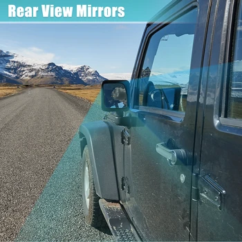 Uxcell 1 Pár Strane Zrkadla na Jeep Wrangler 1987-1995 Blind Spot Zrkadlo na Jeep Wrangler 1997-2002